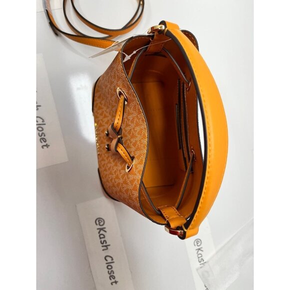 Michael Kors bucket bag mercer small drawstring messenger purse honeycomb multi - Picture 7 of 12